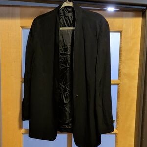 Black Open Front Blazer